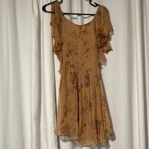 Topshop open back floral dress